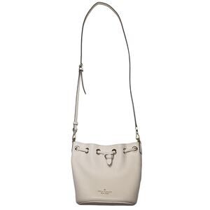 Kate Spade ROSIE Pebble Leather Bucket Drawstring Crossbody Bag Parchment Ivory